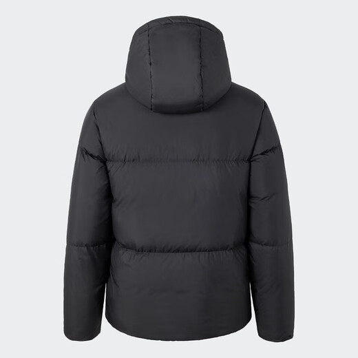 Adidas men's winter warm hooded down jacket fashionable comfortable casual jacket outdoor windproof running training sportswear JV6187/black S
