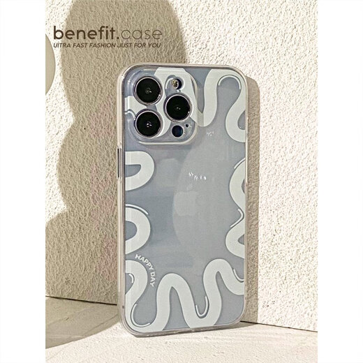 班美萝Benefit金智妮Jennie同款远峰蓝螺纹适用15苹果13手机壳iphone14promax新款 BN2677蓝色螺纹 iPhone 15