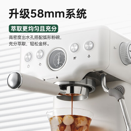 Petrus [National Subsidy] Coffee Machine Italian Concentrated Household Small Semi-Automatic Steam Milk Froth PE3833 Sea Salt Small Formula