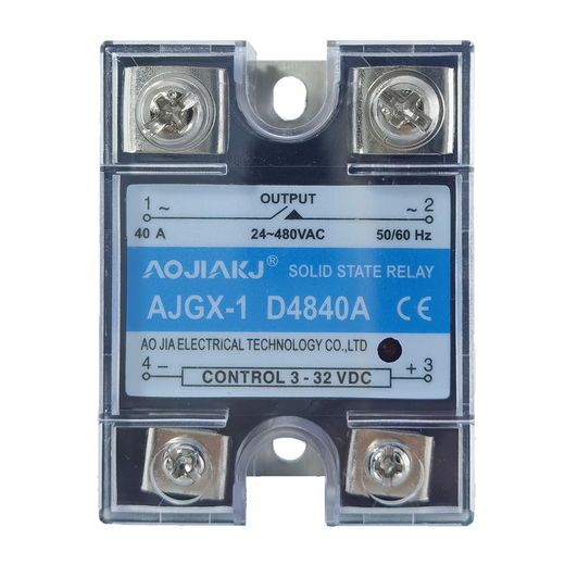 纪俪田定制奥佳单相固态继电器AJGX-1D4840A25A80AD2260D R22100A直流调 AJGX-1 D4860A 60A直流控交流