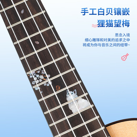 Bullfighter Raccoon Katze Ukulele Frauen Single Board Bright 23 Zoll 26 Zoll Anfänger Uklili Kinder kleiner Gitarre U-3 Wrackcoon Katze 23 Zoll