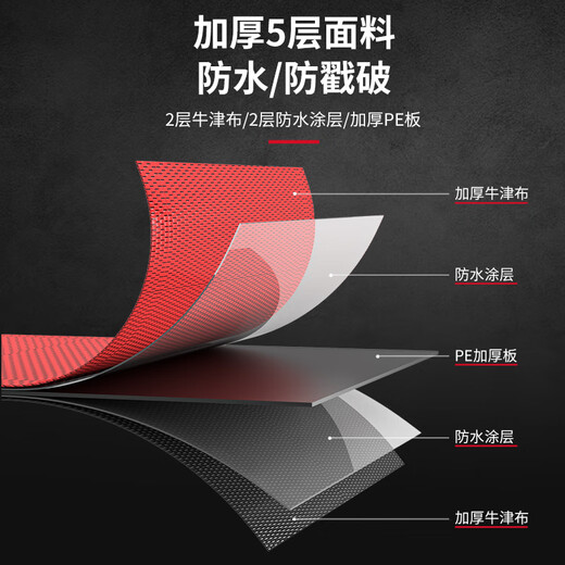 Delixi tool bag multi-functional repair canvas electrician special wear-resistant installation portable thickened tool bag extra large 16 inches - five layers thickened and reinforced with 5 anchor steel nails