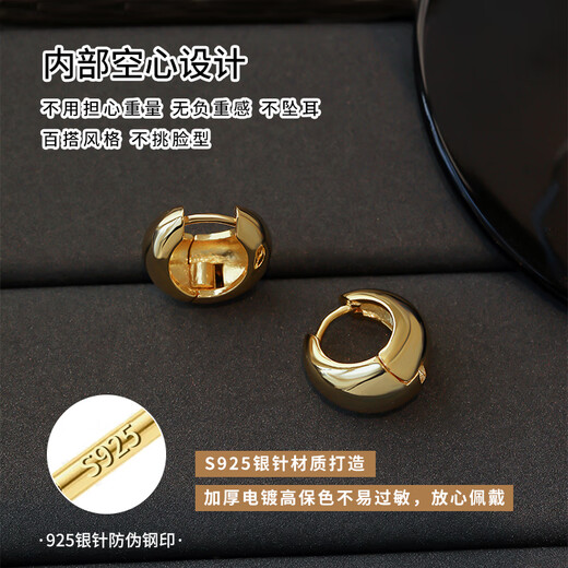 DAISY DREAM925 Silver Needle Circle Water Drop Earrings Women's High-end Unique Earrings 2025 New Hot Style Earrings Earrings Gold Small Water Drop Earrings S925 Silver Needle