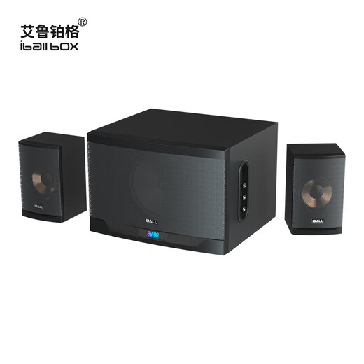 IBALL Home Computer TV Wireless Bluetooth Audio Desktop Desktop Subwoofer Wooden High Power High Quality 2.1 Speaker Impact 20th Anniversary Edition X1 Classic Black No U Disk