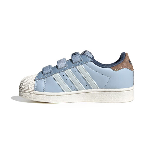 阿迪达斯 （adidas）童鞋24秋儿童三叶草牛仔拼接贝壳头小白鞋男女小童运动板鞋IH3290 IH3291 28 码/10k/脚长16.5cm