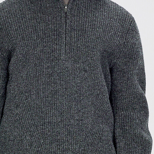 
jnby by JNBY Jiangnan cloth children's clothing wool pullover sweater thin needle single-sided autumn and winter boys and girls children 1OA310140 021/charcoal ash 110cm