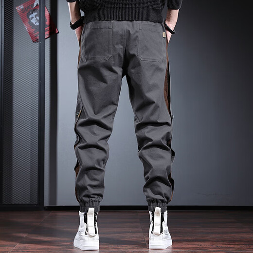 Cotton Casual Hosen Herren Frühlings- und Herbst-Männer-Sporthosen Harem Hosen Arbeit Hosen Männer vielseitige Bindungshosen Herrengröße für Männer (115jin [Jin entspricht 0,5 kg] -130jin [Jin gleich 0,5 kg]))