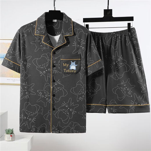 UKUHPK夏季男士卡通短袖睡衣宽松大码家居服 卡通3271【品牌款】 M 标准(高165\100斤)