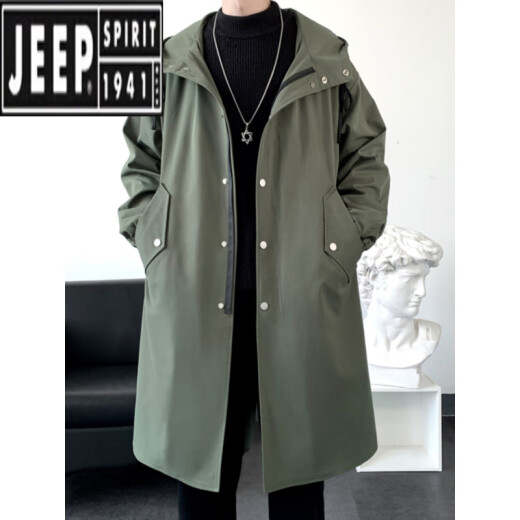 
Jeep (JEEP) windbreaker jacket for men's mid-length autumn and winter 2024 new British men's winter over-knee plus cotton coat F698 black (waist drawstring design) M 90 to 110 Jin [Jin equals 0.5 kg]