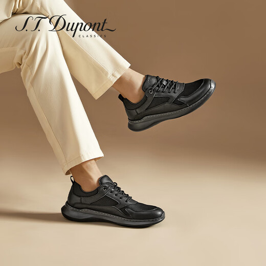 S.T.DUPONT CLASSICS Dupont men's toe-layer cowhide leather shoes men's comfortable urban sports casual business shoes black 40