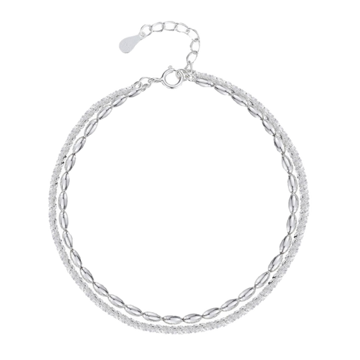 Fat Donglai same style platinum bracelet PT950 starry bead double layer female sparkling internet celebrity platinum bracelet platinum double layer bead bracelet