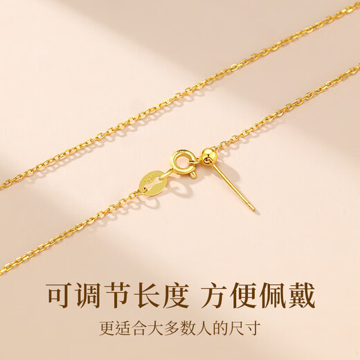 Zhenshangyin Chine Gold Collier en argent autorisé Collier de chaîne universelle féminine Pin Gold Colored Chain Chain Birthday Gift For Girlfriend