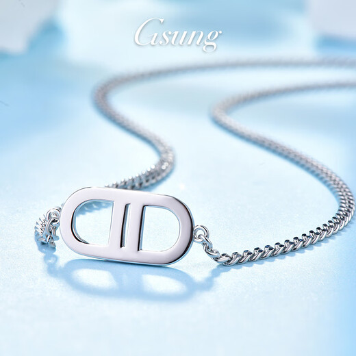 GsunG platinum women's necklace new PT950 pig nose chain fashion platinum necklace women's shiny side chain Need to be customized Contact before shooting