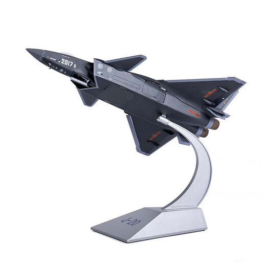 未止 歼20飞机模型合金军事模型科普展览摆件退役纪念品1:48黑色 WZHL-15939