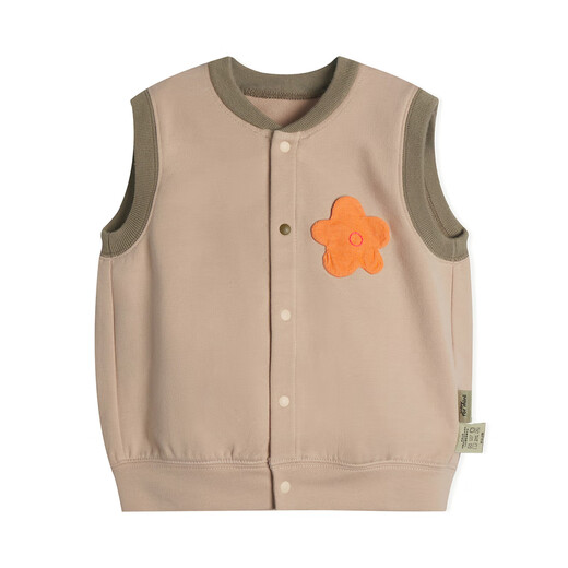 Jnby par jnby jiangnan tissu bébé coton coton élastique gilet décontracté contraste couleur mignon garçons et filles bébé yo8510890 671 / poudre gris 100cm