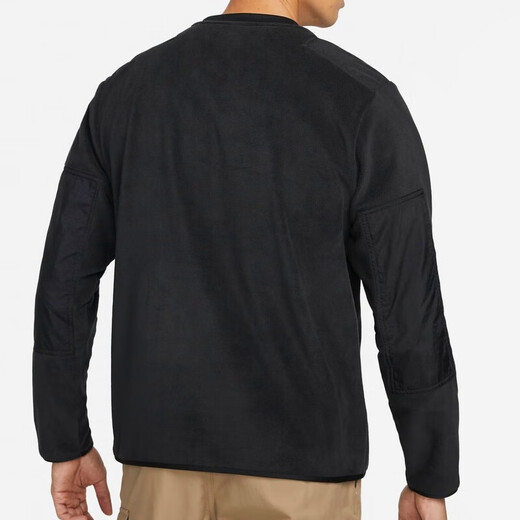 
Nike sweatshirt men's clothing, autumn and winter new outdoor fitness sportswear, windproof, warm and comfortable round neck casual pullover DD4855-010 L