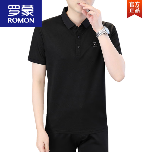 Romon kurzärmelige T-Shirt Herren Sommer 2025 Neues lässiges T-Shirt T-Shirt Top Trendy Slim American Polo. Dünnes Hemd 1105 Weiß M 90-110Jin [Jin ist 0,5 kg]