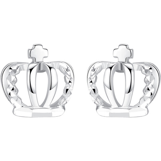 Aido Diamond pt950 platinum crown earrings for women, fashionable platinum earrings for ear care, small earrings, weight 1.8-2.0 grams + delivery certificate