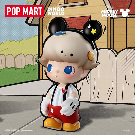 Pop Mart Popmart 400% 1000% Dimoo Joy Series Mickey Mega Collection Figure générale Ornement Gift Dimoo Mickey 1000%