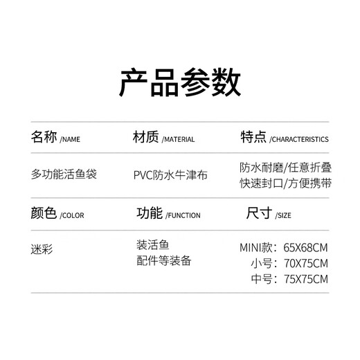 Yiyi Huashi live fish bag thickened wear-resistant portable fishing folding fish bag catch fish bag fishing supplies medium size 75cmX75cm without oxygen hole