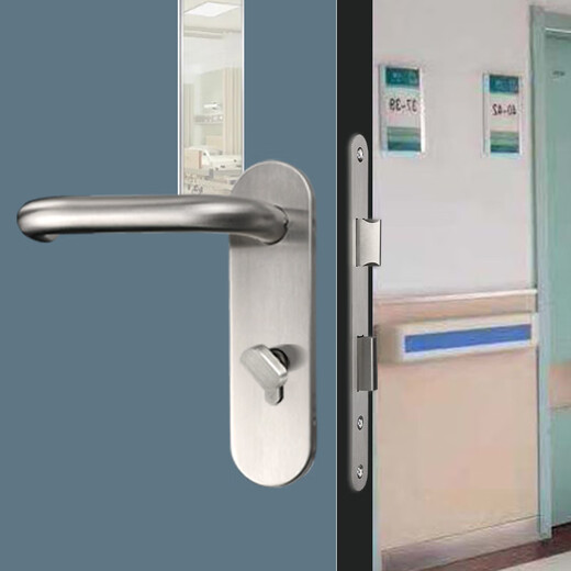 
Yongying YTYIN fireproof door lock full set of door lock safety channel door stainless steel escape door handle double unlock universal RML13557 lock body 304 sanding