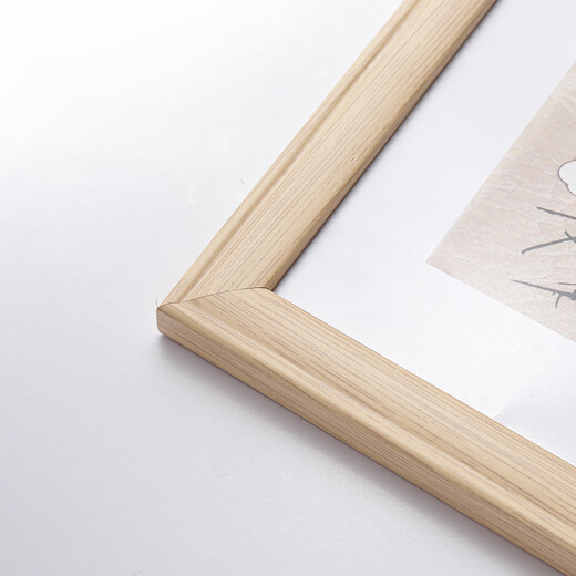 Peitongqing Chinese picture frame mounted photo frame wall hanging 38 Chinese calligraphy calligraphy cross stitch diamond square 50 custom frame wood color (photo frame + cardboard) can be placed 38*38cm