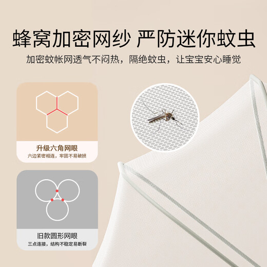 Wellide Ying's baby mosquito net cover newborn infant bed baby anti-mosquito cover children's bed mosquito net full cover folding yurt folding mosquito net