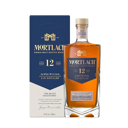 慕赫（Mortlach）苏格兰单一麦芽威士忌 原装进口 洋酒 送礼 12年700ml