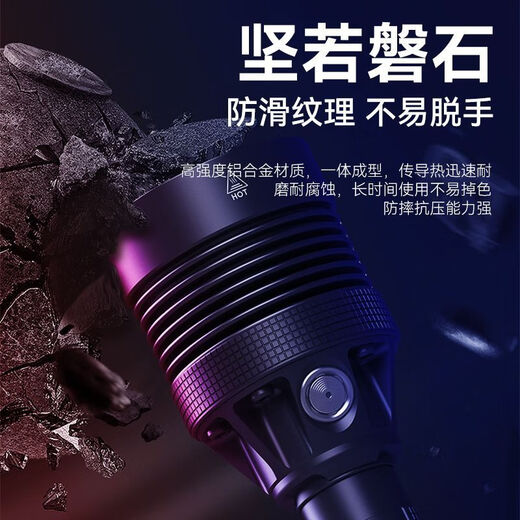 PHILIPS Philips flashlight, strong light, super bright, rechargeable, long battery life, home outdoor, long range, 1200M, submersible