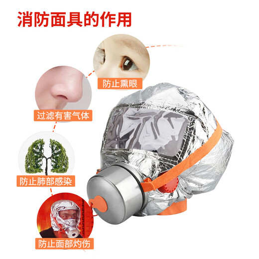 Jumu Fire Emergency Kit Home Emergency Reserve Supplies Set Anti-Gas and Smoke Mask Fire Extinguisher Escape Home Set Self-Rescue Respiratory Mask Fire Certification