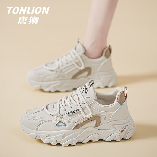 唐狮（TonLion）女鞋夏季厚底老爹鞋女士韩版鞋子女学生运动小白鞋七夕礼物情人节