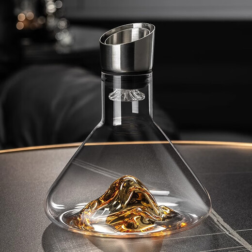Genasi Jinshan Red Wine Falls Quick Decanter Wine Dispenser Home Set European Luxurious High-end Crystal Glass Red Wine Cup Jinshan Waterfall Decanter 1500ml