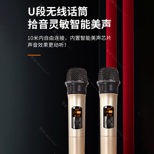 Jinzheng square dance audio with display screen wireless microphone Bluetooth home ktv singing karaoke karaoke machine integrated video outdoor trolley speaker outdoor audio 1033 21# Bluetooth version (without microphone) + 64G USB flash drive