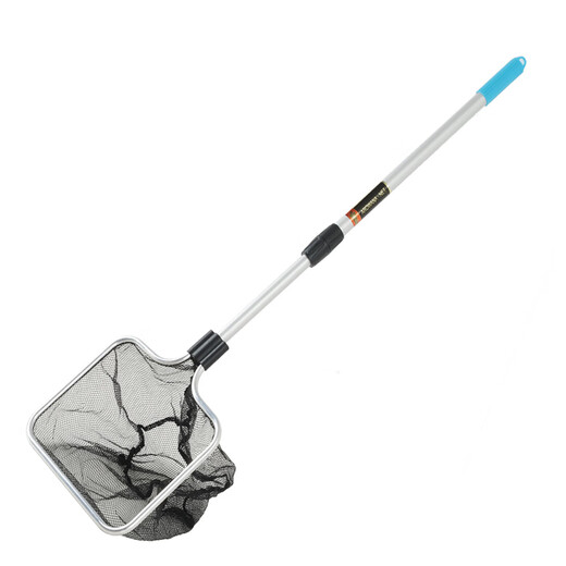 Fisherman fish tank, fish pond, fishing net, pocket copy net, ornamental fish, telescopic fishing net, leaf brush, moss net, copy net, pool, aluminum alloy 20*16cm fishing net, 1 meter pole, retractable