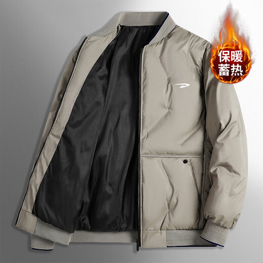 Delhui Cotton Coat Men's Winter Cotton Coat Collier de baseball masculin d'âge moyen d'âge moyen et de pain de pain à coups de pain et de couple de couple à vent et de couple lâche des jeunes.