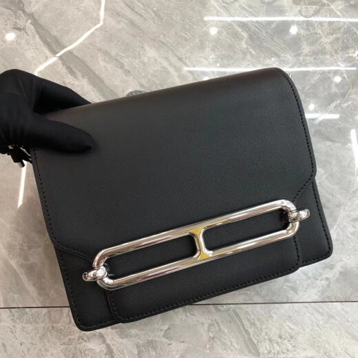 Bordifenasi leichte Luxus -Leder -Bag -Bag Damenbeutel Nase Tofu -Tasche Kangkang Bag Top Schicht Ziegenleder -Leder -Umhängetasche Schrägströme Handtasche Schwarze Goldschnalle kleine 18 cm Schwein Nase Tofu -Tasche