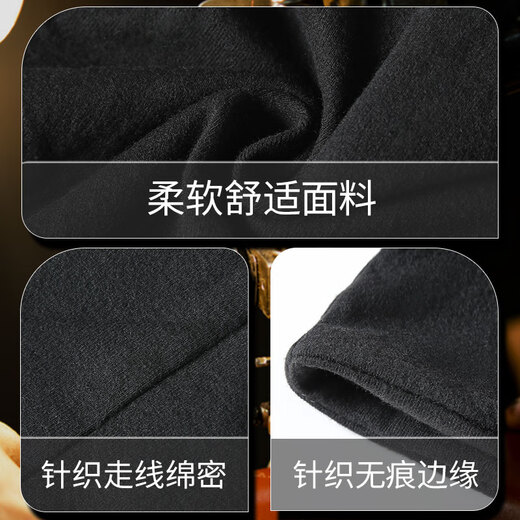 Jeep pure cotton neck scarf for men and women, autumn and winter warm dual-purpose neck warmer, men's advanced neck protection, cold-proof scarf, cycling and windproof, black (pure cotton dual-use model), one size fits all