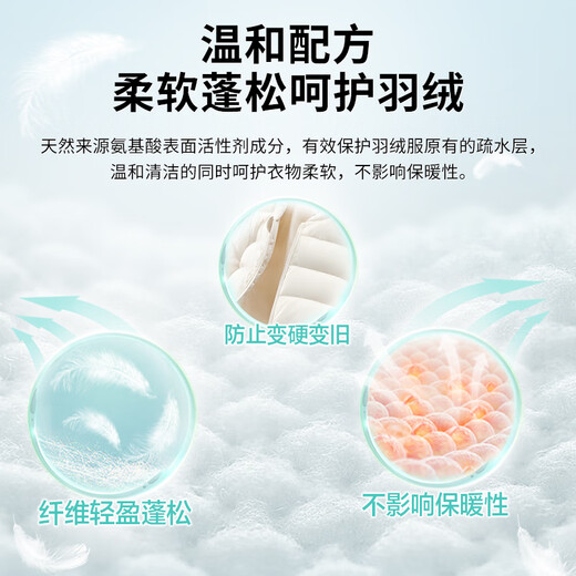 Liby Xiaobai white down jacket cleaning agent, cotton clothing laundry detergent, decontamination and stubborn stain detergent, does not damage the soft and fluffy clothes, down jacket laundry detergent 500g*2 bottle set