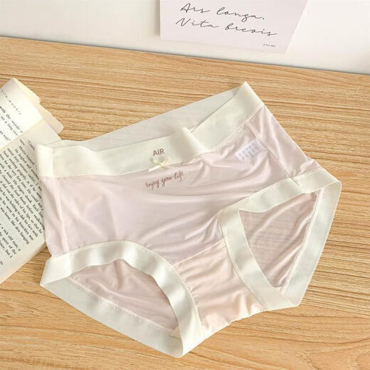 Pantalones de máscara de seda de hielo ultra delgado yu zhaolin Sentimiento de aire-desnudos aire, Informe de mujeres de fondo transpirable sin trazado transpirable NK9856 Color Traje mixto 4 tiras M [80-100Jin [Jin equivale a 0.5 kg]]]
