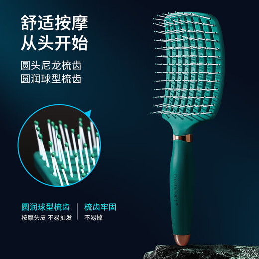 Creative art rib comb women's fluffy styling comb high skull top hair fluffy artifact oil hair comb curly hair comb big tooth comb