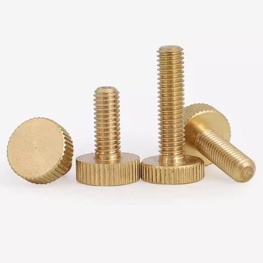 
Ice-energy brass hand-tight screw copper knurled large flat head hand-tight screw large round head hand-tight adjusting screw GB835 M3*4 (head diameter 9 thick 3) (10 pieces)