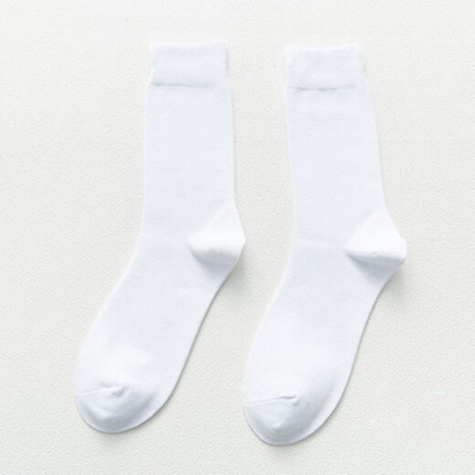 Sangqin high-waisted socks for boys in summer thin high-tube cotton non-slip summer simple formal wear men's ultra-thin casual solid color sweat-absorbent and breathable men's long-tube business socks sports high-cut pure white 2 pairs