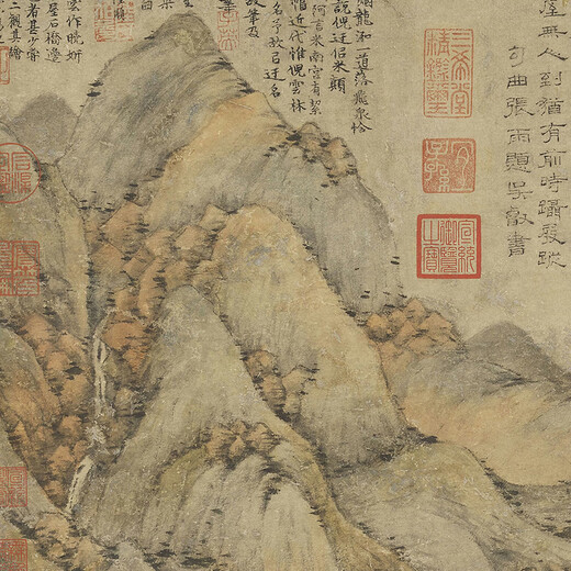 L'ancien paysage peinture fait un défilement de la réplique de Ni Zan Yuan, des peintures anciennes suspendues. Les forêts clairsemées de Ni Zan Yuan et les images de brume légère 12116 40x95 cm (pulvérisation de la taille de la taille du cœur)