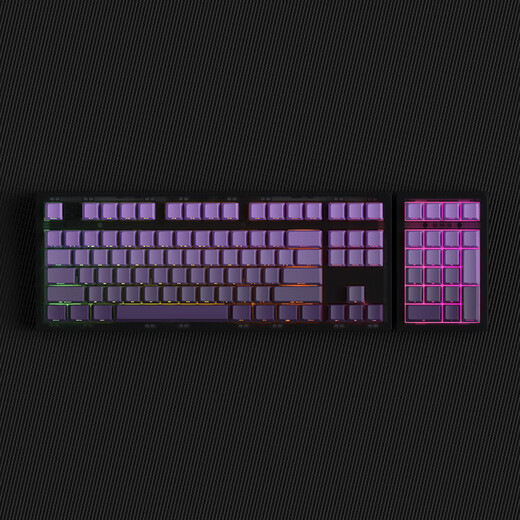 Belly Spirit MK870Pro/MK-Pad 108-key Blackberry side engraving mechanical keyboard Three-mode Obsidian Bluetooth wired wireless Bluetooth customized computer game office Three-mode Obsidian (including MK-Pad)-Purple Qi Donglai side engraving Yuedong Red axis