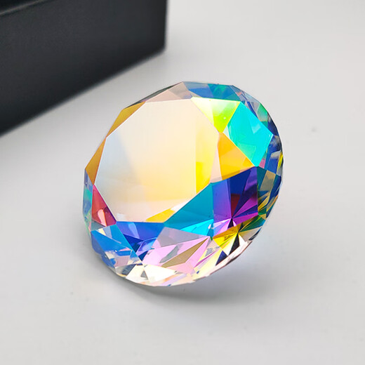 Meifuren K9 crystal glass diamond color artificial gem toy refraction rainbow children's gift gift ins 4 cm colorful diamond