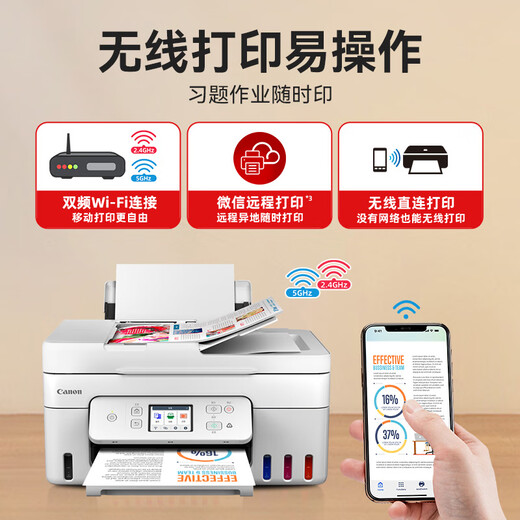 Canon G4880/G4881/G4891 Copia automática de la impresora de doble cara con tinta y escaneo de manuscrito automático de inicio Alimento de manuscrito móvil conectado de forma inalámbrica a la oficina de color [G4881] 3in1 de manuscrito de doble cara + alimentación automática de alimentación estándar oficial