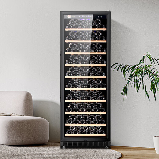 Bacchus wine cabinet 103 bottles Constant temperature cabinet constant humidity household large capacity wine storage cabinet fresh cabinet champagne wine embedded refrigerated display cabinet air-cooled frost-free living room office YC-270-flat rack-height 1.64m 103 bottles