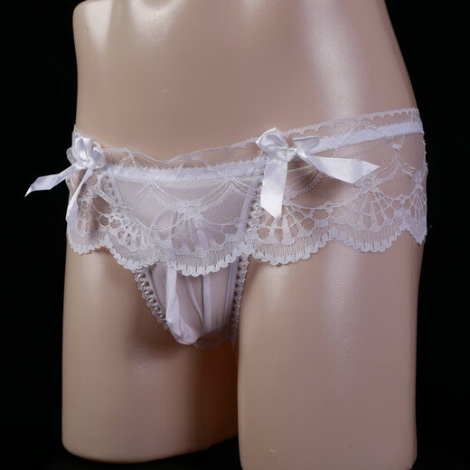 European and American men's sexy underwear, perverted sexy lace thong, men's underwear with set, jj opening, 100-160Jin Jin equal to 0.5kg, pink