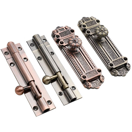 Fest verdickte helle Latch-Antike Red Bronze Anti-Diebstahl-Latch-Holztür-Baugruppe Fenster Latch Bronze Latch 9203 Gold-4 Zoll
