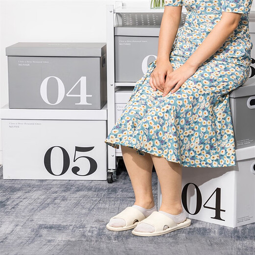 Muran Noel white paper storage box carton Kalek eight-compartment cabinet storage box carton storage box clothing gift box white No. 1 box 26.5*26.5*25.5 eight-compartment storage box 1 pack